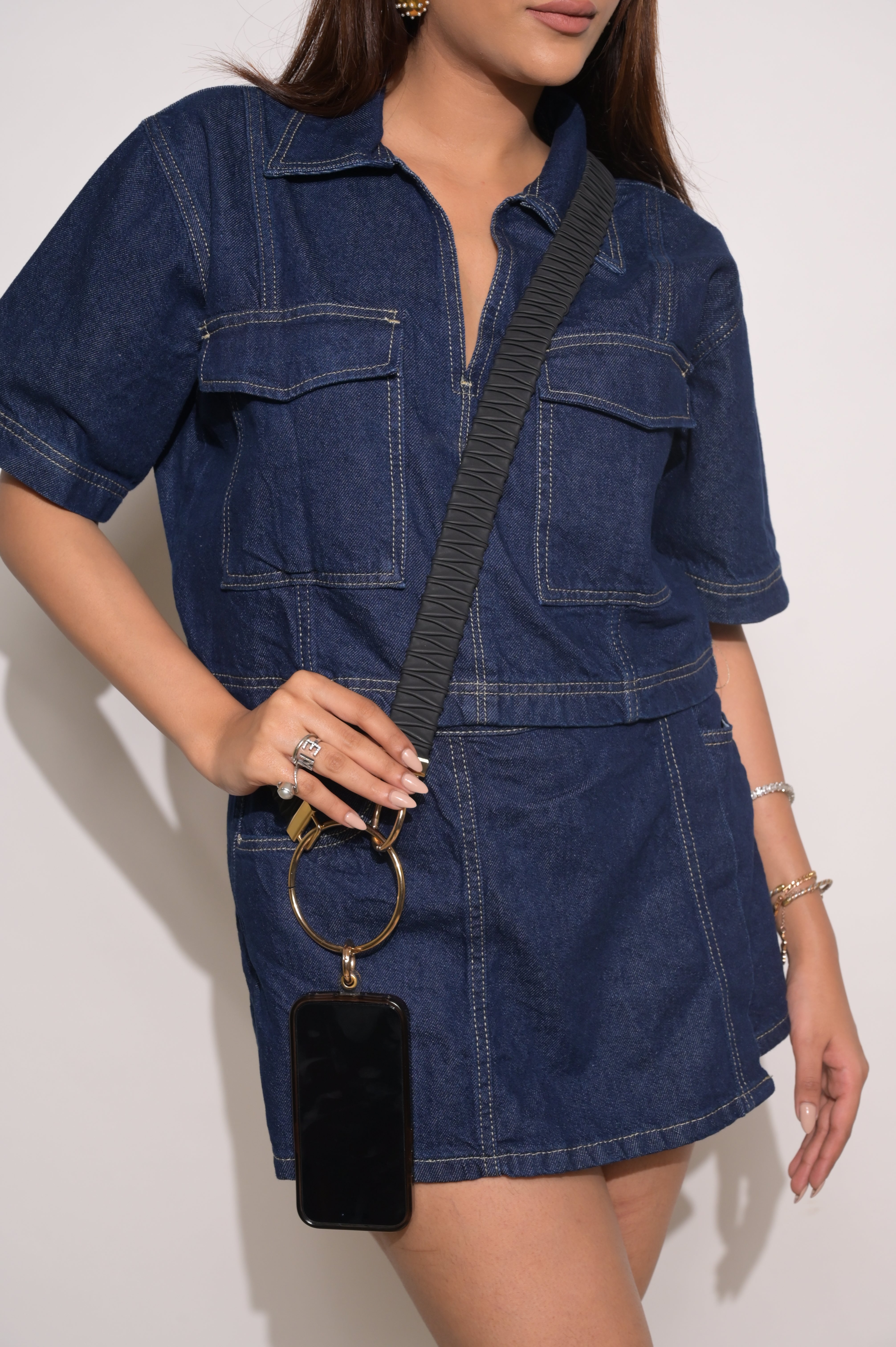 Black Pleated Sling