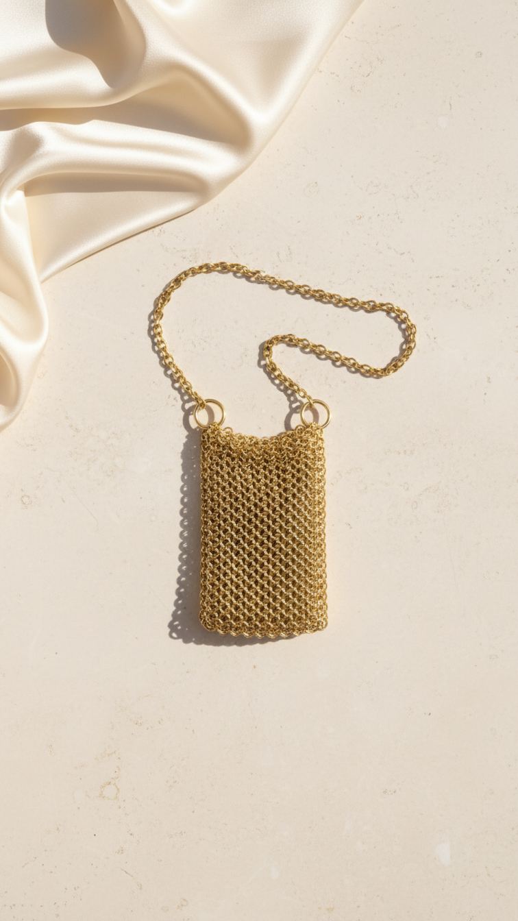 Gold chain bag